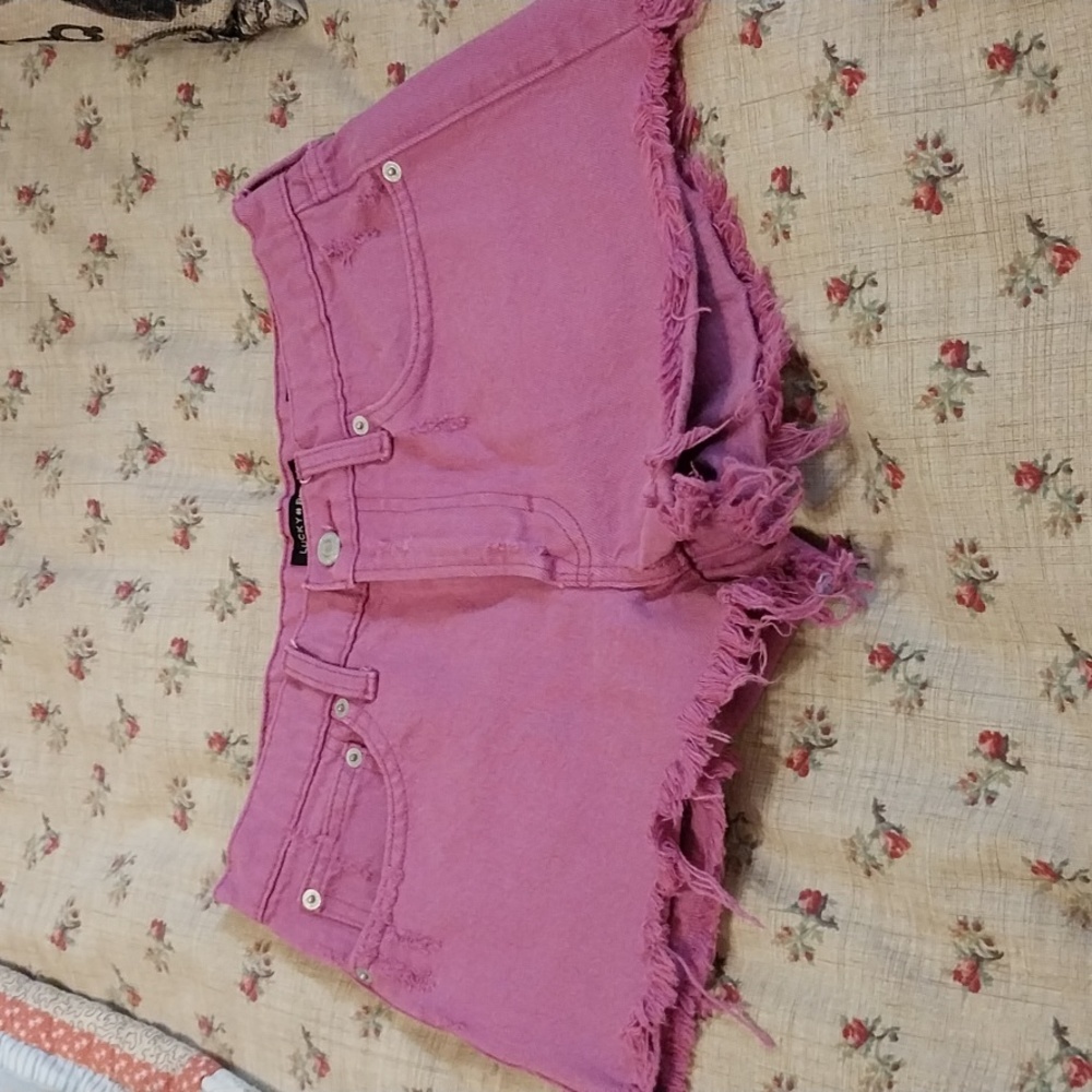 LuckyBrand Mid Rise cut off short